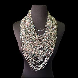 Statement Multistrand Seed Bead Necklace